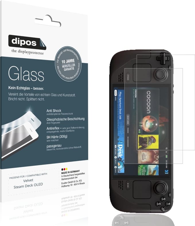 dipos – 2x Matte Pantserfolie geschikt voor Velvet Steam Deck OLED | 9H Screenprotector