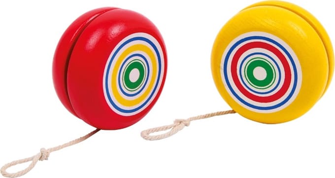 Small Foot - Wooden Yo-Yo Yellow and Red Set of 8