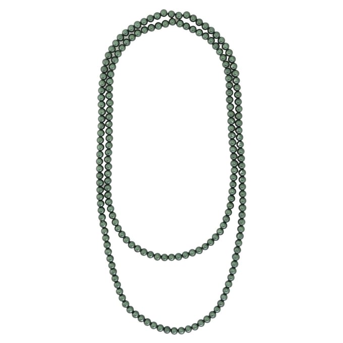 Behave - Glas Parel Ketting - Groen - 150 cm