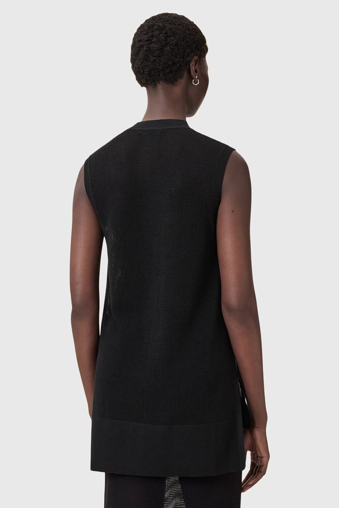 AllSaints Yuri Tank Black Taglia: M | Canottiere Outlet | Donna | Nero