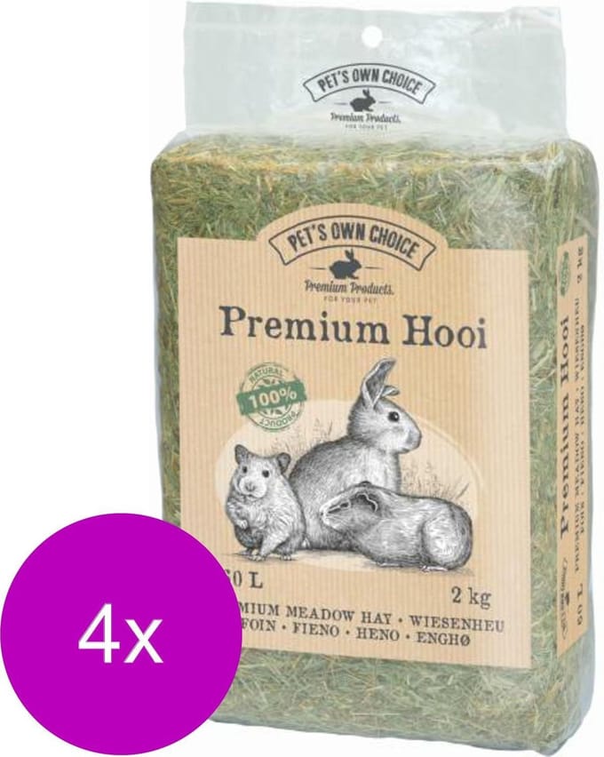 Pet's Own Choice Premium Hooi - Ruwvoer - 4 x 2 kg
