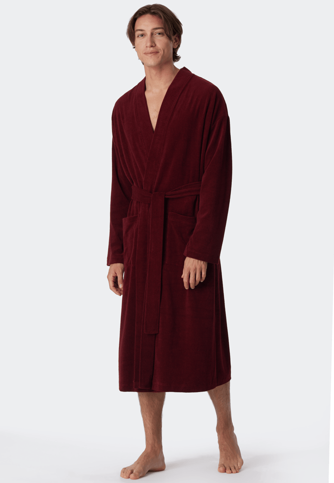 Leichtfrottee badjas bordeaux - Feather Terry M