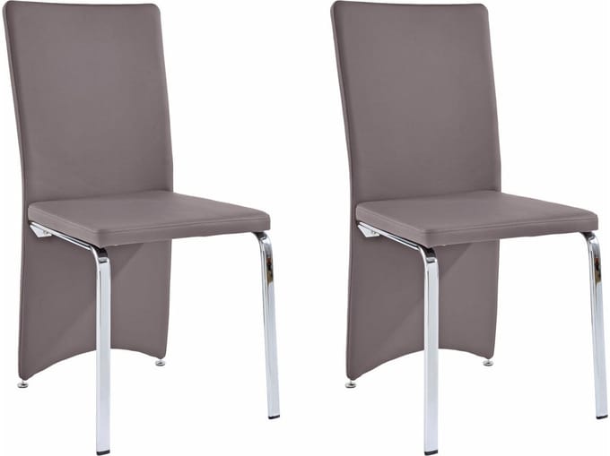 Britta-Eetkamerstoel - 2 Pack - Cappuccino PU