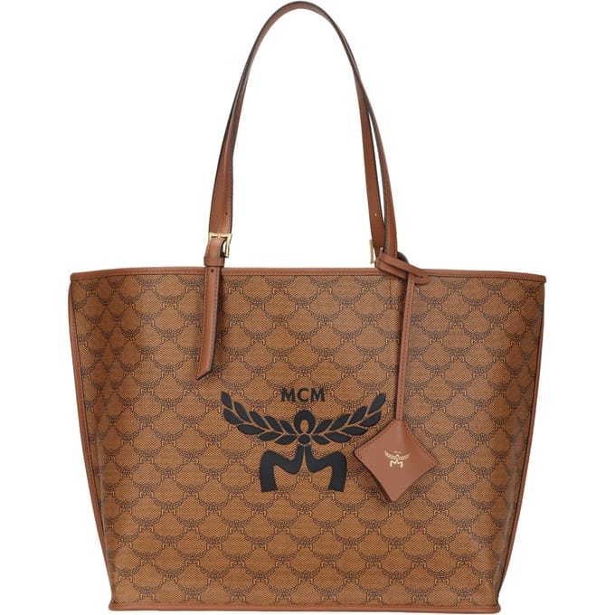 MCM Himmel Sac cabas Classic Logo Feuille de Laurier Cuir synthétique Sacs cabas pour femme Cognac MWPESAC03CO001 Basic Set (Bag+Dust Bag) brown