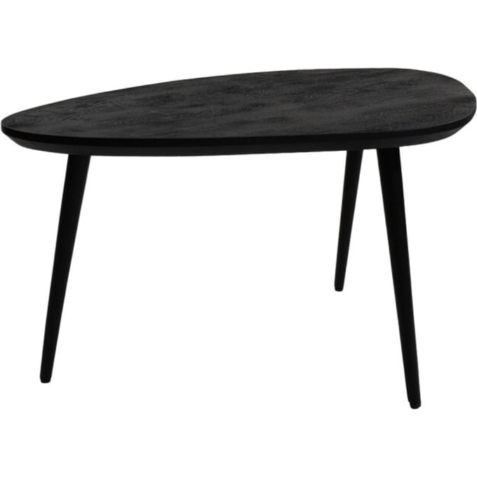 Salontafel Manon Zwart 80 x 50 cm - Organisch - Japandi