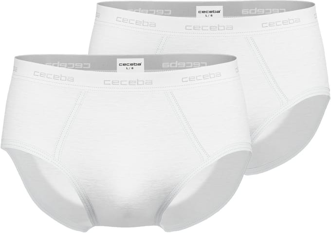 CECEBA New Classics Herenslip met gulp - 2-pack - Wit