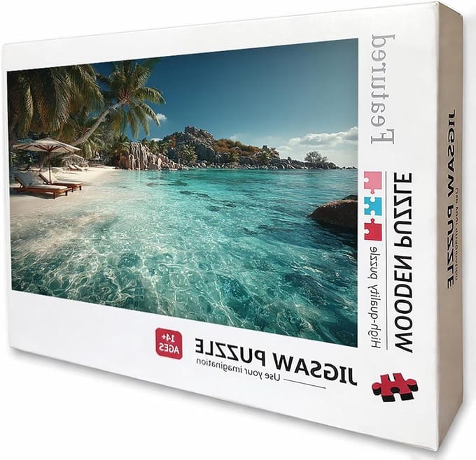 Houten Puzzel - Legpuzzel - Ontspanning Thuis - Met Briefaanduiding - 1000 Stukjes - Uitzicht op zee