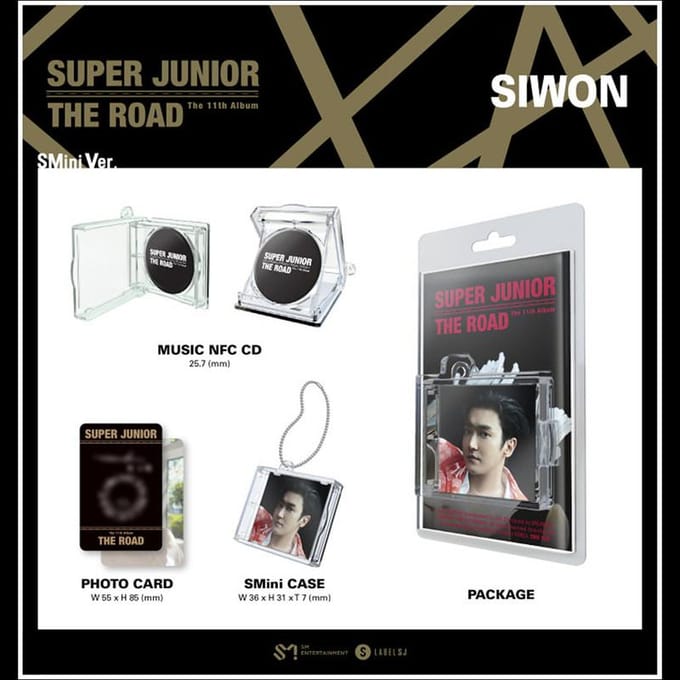 SUPER JUNIOR LA ROUTE Smini Ver. Album RANDOM 1EA gray