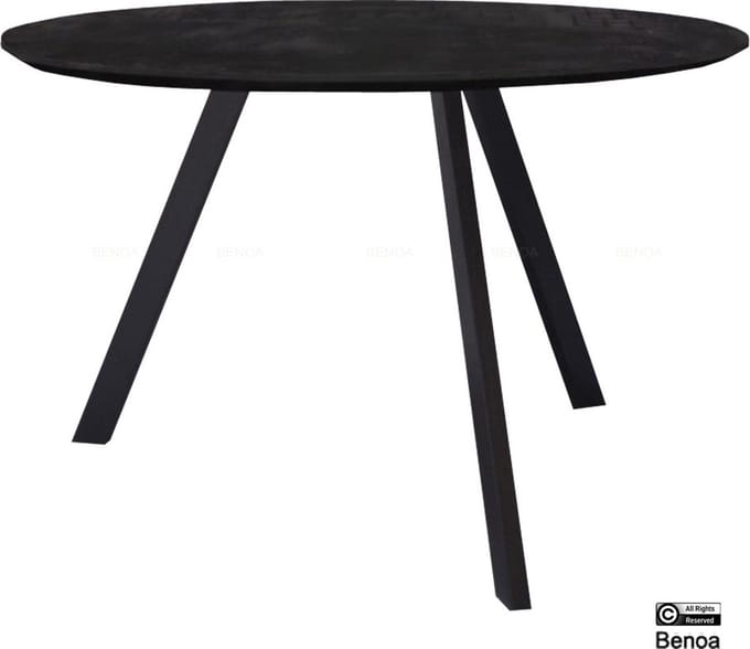 Eettafel Berlin Rond mangohout 120 cm - Zwart