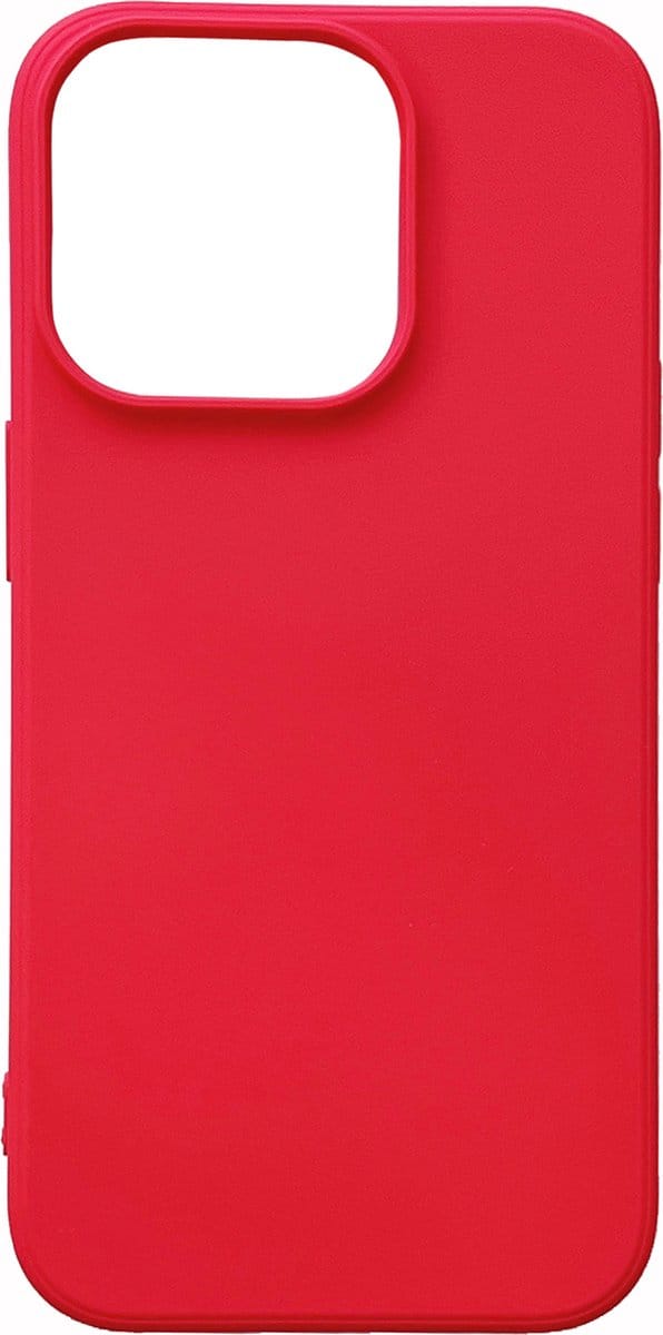 Casemania Hoesje Geschikt voor Apple iPhone 14 Pro - Rood - Microfiber Siliconen Back Cover