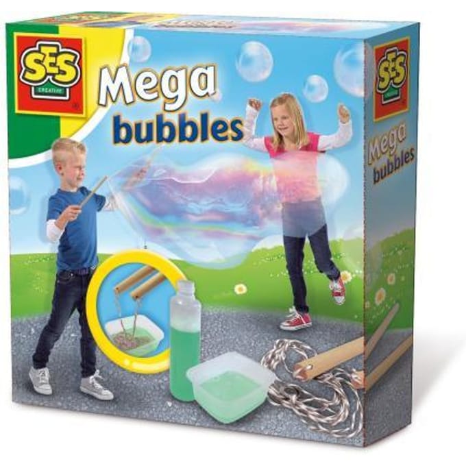 SES - Mega bubbles - bellenblaas - met handige tool en sterk zeepsop voor mega bellen
