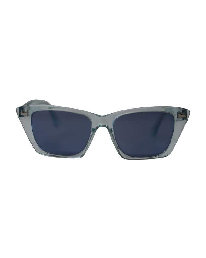 Acne Studios Ingridh Cat Eye Zonnebril in Lichtblauw Acetaat