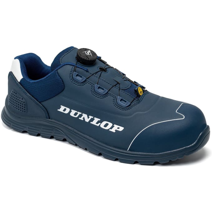 Dunlop Matt Microfiber Heren Veiligheidsschoenen Marineblauw/Wit