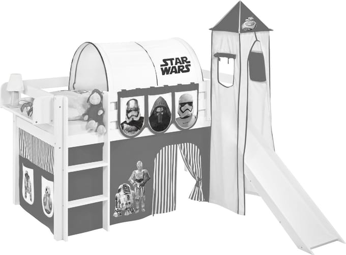 Tunnel Star Wars Zwart voor halfhoogslaper