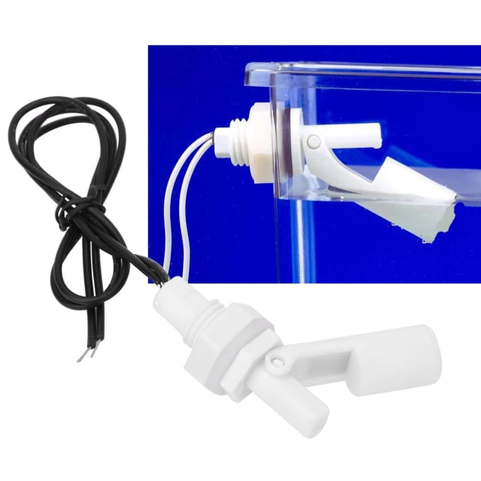 2 stuks Waterniveausensor Vlotterschakelaar Zijmontage Wit PP Plastic 16mm DC0110V white