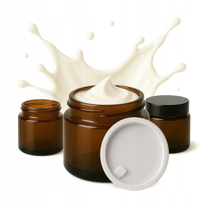 Bimberek - Glas Jars Set - 50g - Donker Glas - Voor Cosmetica