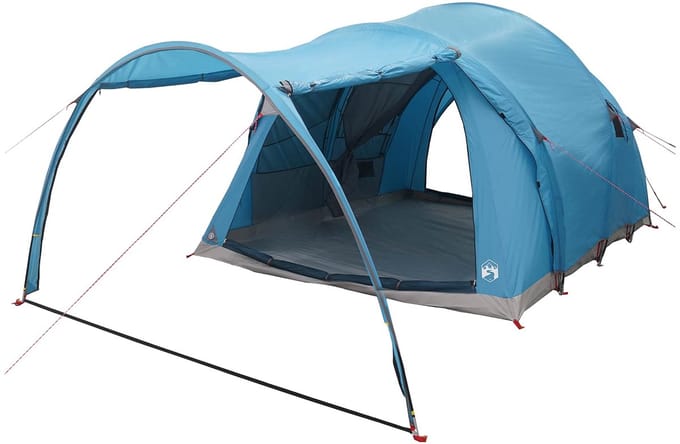 vidaXL - Tunneltent - Blauw - 6-persoons - Polyester - en - Staal