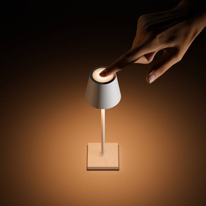 Sigor Nuindie pocket LED oplaadbare tafellamp, wit, IP54, dimbaar