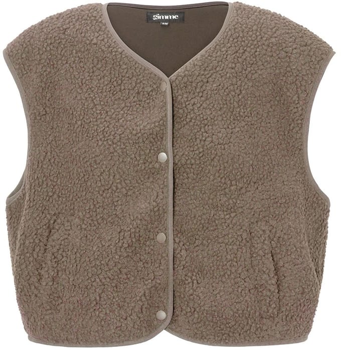 Woven Polyester Fiber Women's Vest Casual Solid Color Fall/Winter