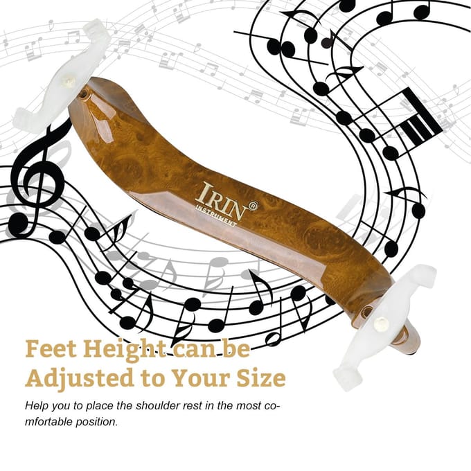 IRIN – épaulière pour violon 4/4 et 3/4, avec pieds réglables, coussin en mousse épaisse adapté rouge