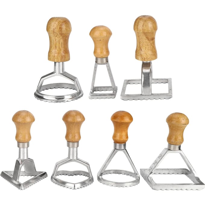 7 STUKS/Set Dumpling Vormen DIY Koekjes Taarten Gebak Pasta Stempel Pers Snijder Maker Keuken Hulpstuk gray