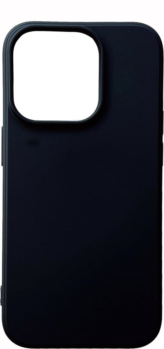 Casemania Hoesje Geschikt voor Apple iPhone 14 Pro - Zwart - Microfiber Siliconen Back Cover