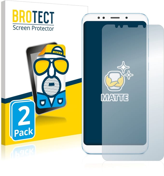 BROTECT - Screenprotector voor Xiaomi Redmi 5 Plus - Folie Beschermfolie matte 2 Stuks
