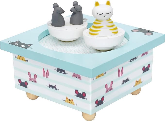 Dancing Cat & Mouse Muziekdoos Nostalgische Franse Luxe