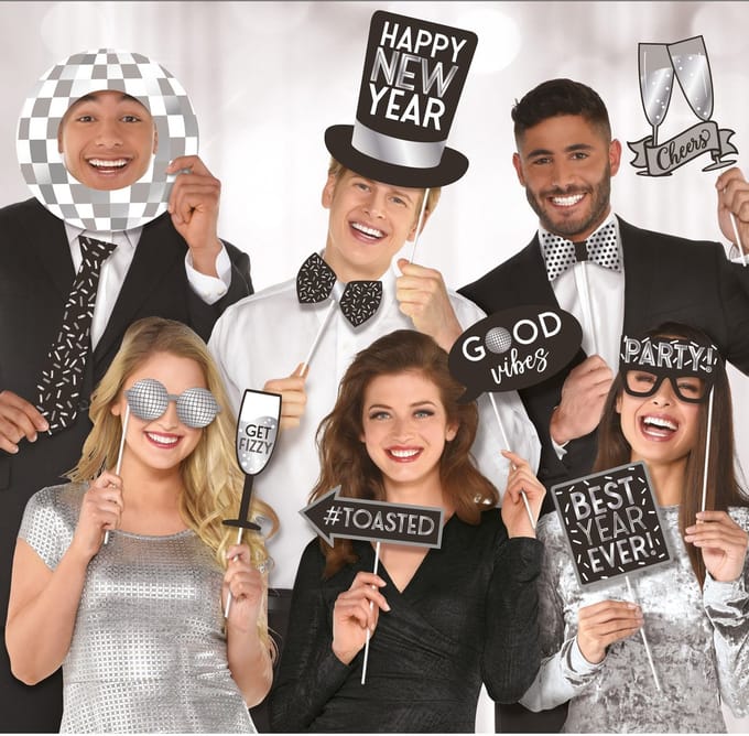 Amscan Photo Booth Props Nieuwjaar 12-delig
