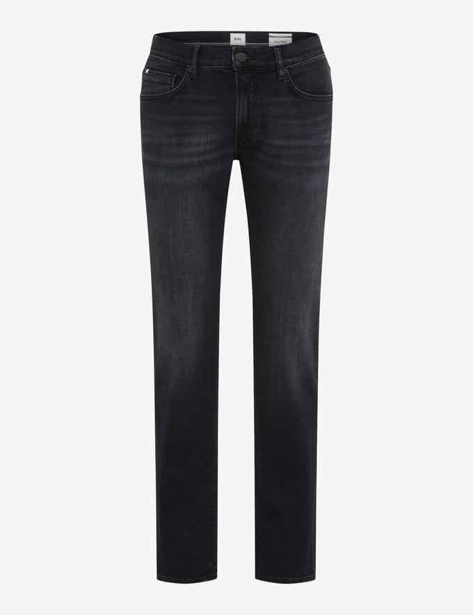 Brax Heren Jeans  Style CHUCK BALCK USED, denim zwart, maat 36/36