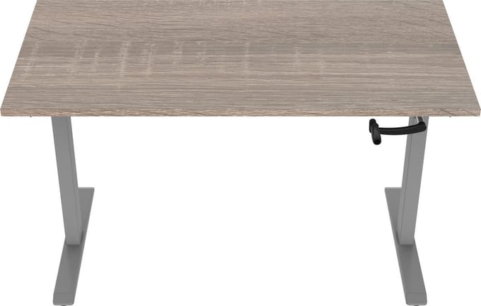 Office Hero® Cosmic Slinger- Zit sta bureau in hoogte verstelbaar grijs frame - Game bureau - Computertafel - Werktafel - 120x80 - Robson eik