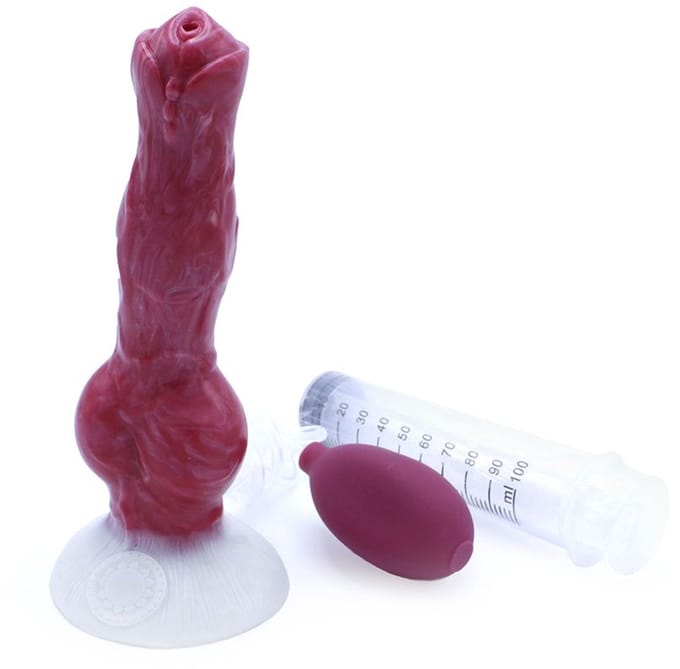 Kiotos Monstar - Squirting Dildo Beast No. 64 - 21 x 4 cm - Rood/Wit