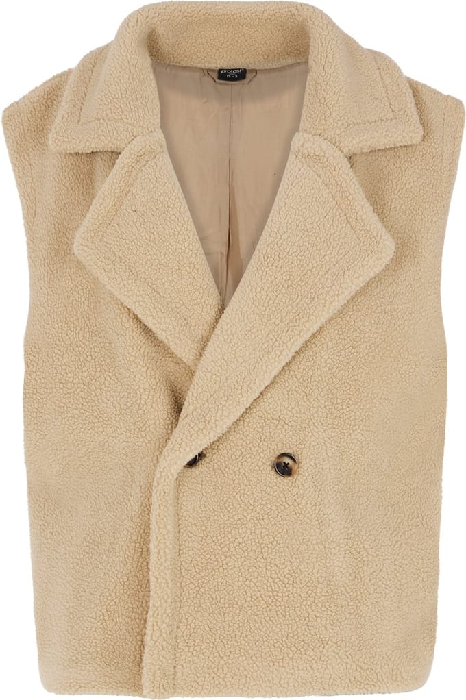 Protest Prtbrody – Bodywarmer Dames – Knoopsluiting – Teddy