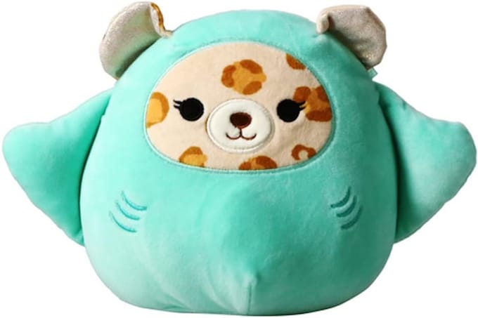 Squishmallows 7,5 inch pluche, knuffel Lexie luipaard in kostuum