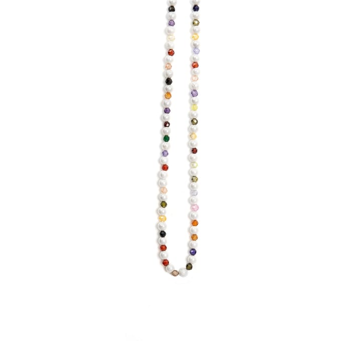 Luxenter Veelkleurige Kristallen Ketting in 18K Geel Goud - Amio
