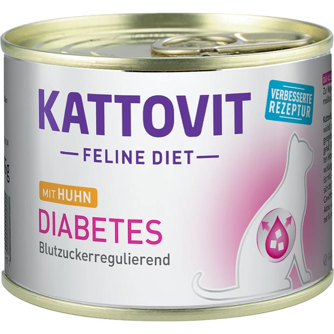 12x185g Diabetes (Bloedsuiker) Kip Kattovit Kattenvoer