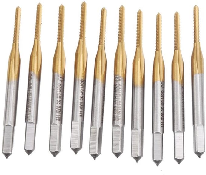 Allecto Metrische Kranen - Tap Boren Set - 10 stuks - M1.6 x 0.35mm