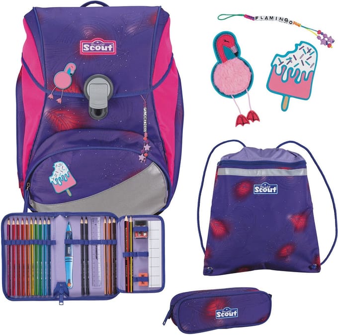 Scout Schooltas Alpha Set 4-delig Summer Paars