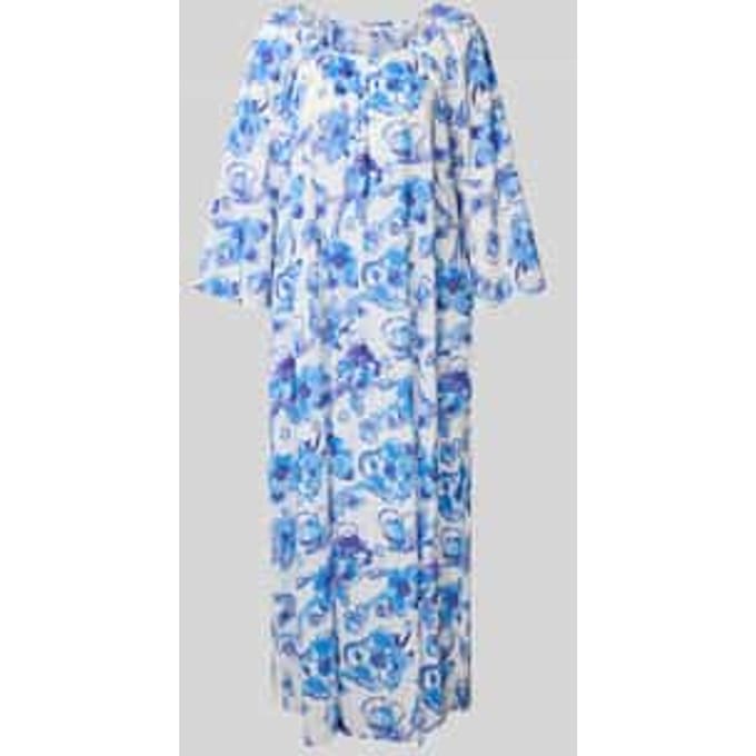 Midi-jurk met ronde hals