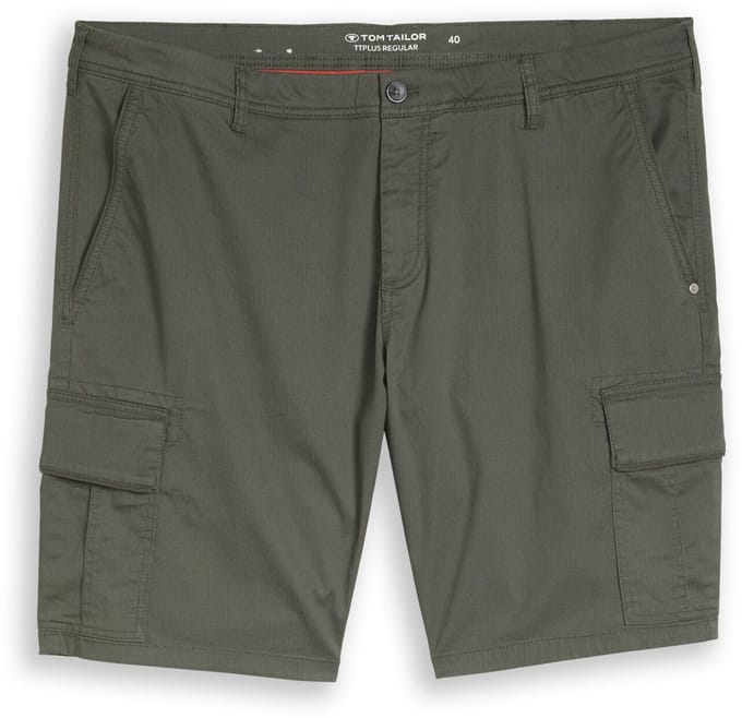 Tom Tailor - Plus Size - TTPLUS REGULAR Cargo-short - Maat 48 - khaki mini geometric print