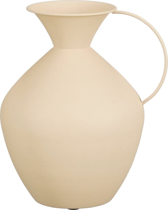 Mica Decorations Gyge Vaas - L26 x B22 x H31 cm - Metaal - Off-white