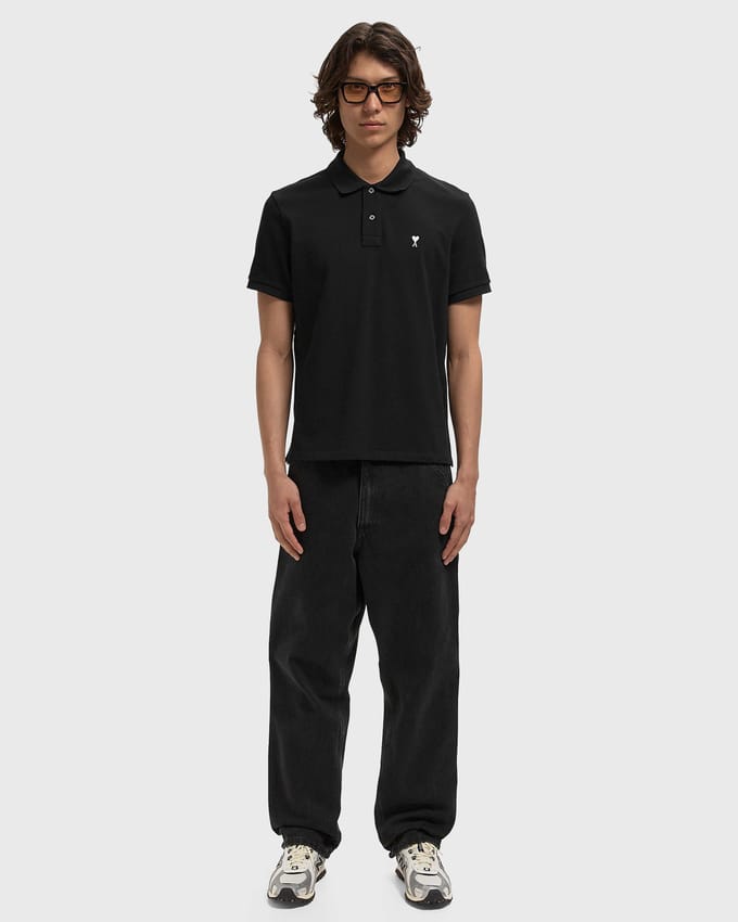 CONTRASTED AMI DE COEUR POLO SHIRT