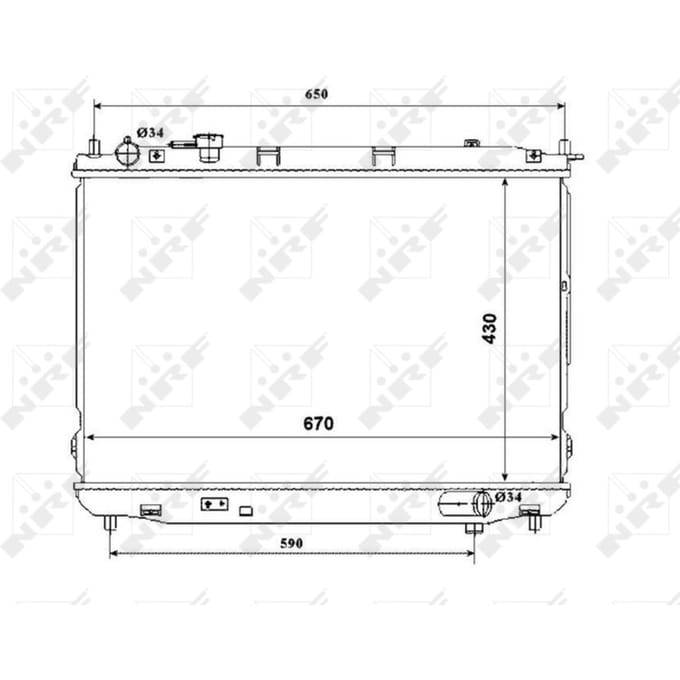 Radiator, motorkoeling NRF 53847