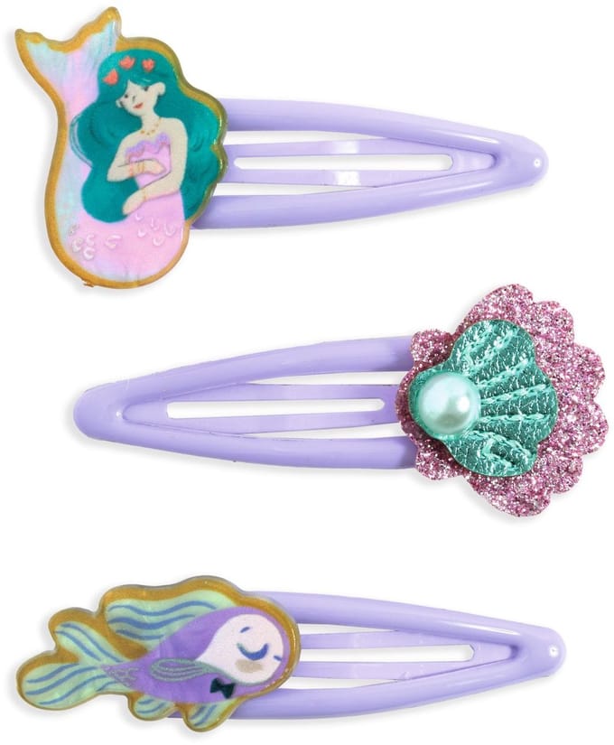 Djeco haaraccessoires - kleurrijke haarspeldjes Loreleï set van 3.