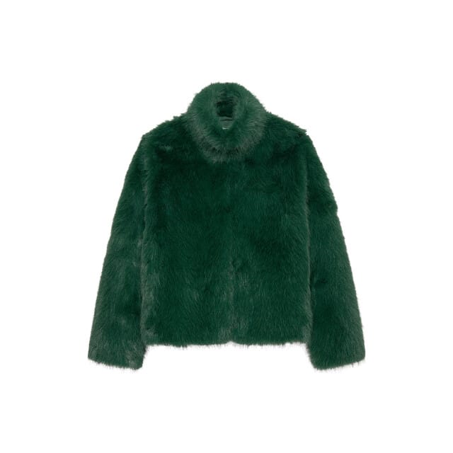 Catwalk Junkie Fur Jacket Jassen Dames - Winterjas - Groen - Maat 34