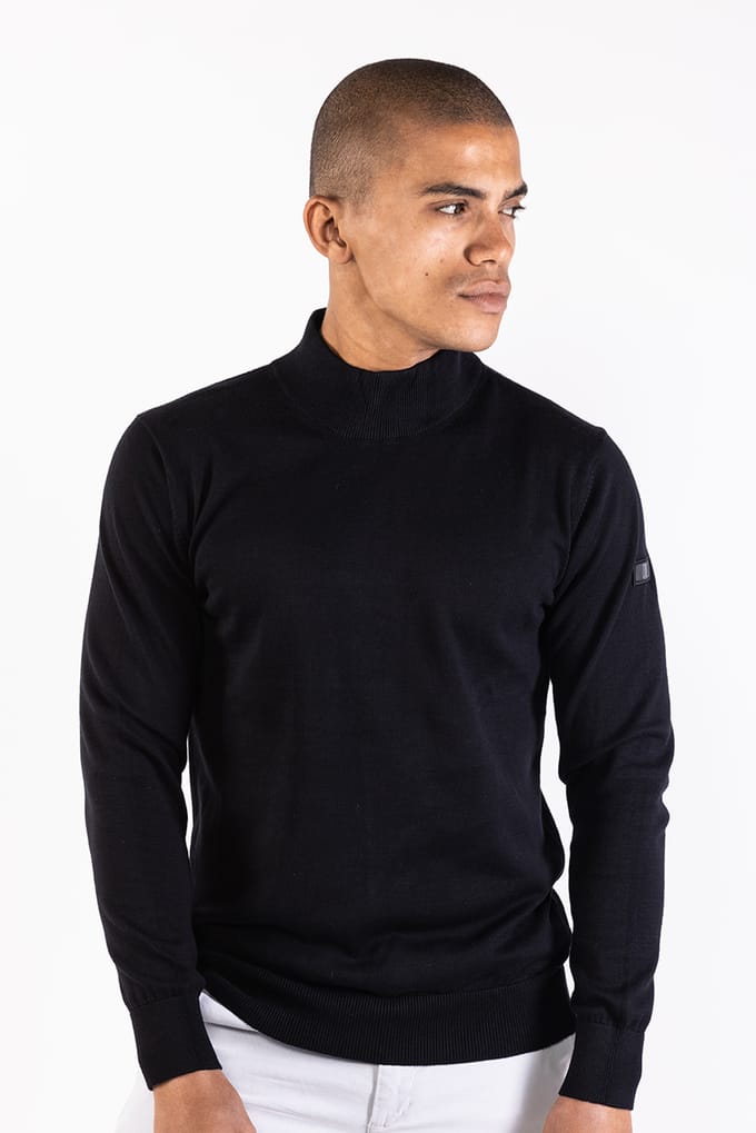 Presly & Sun - Heren Trui Jordan Turtle Pullover - Zwart - Maat XXL