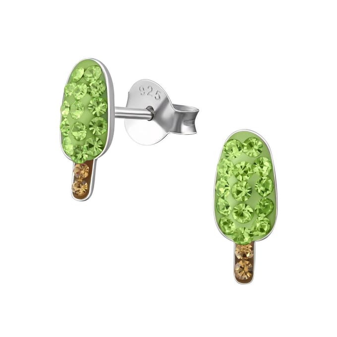 Amanto Kids Oorbellen Gala - 925 Zilver E-Coating - Ijslolly - 4x9mm