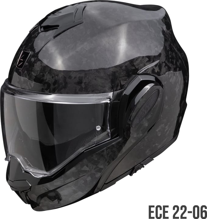 Scorpion Exo-Tech Evo Onyx Forged Carbon Air Solid Black - Systeemhelm - Maat L - Motorhelm - ECE 22-06 gekeurd
