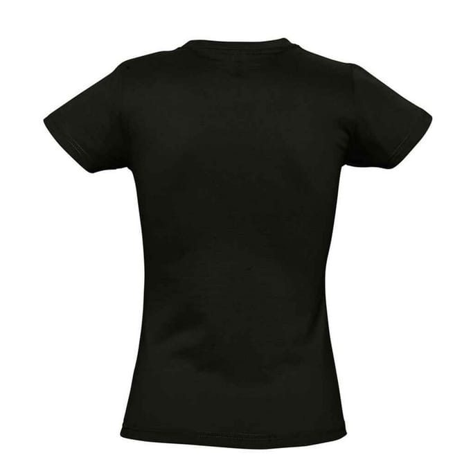 SOLS Dames/Dames Imperial T-shirt (Diep zwart)