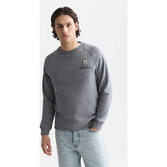 Scotch & Soda Melange Regular-fit Sweatshirt Sky Captain Melange Größe: M | Pullover Outlet | Herren
